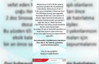 Malatya’da 3. doz aşı çağrısı