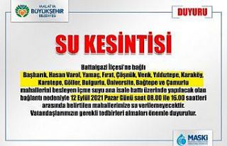 Malatya’da su kesintileri uygulanacak