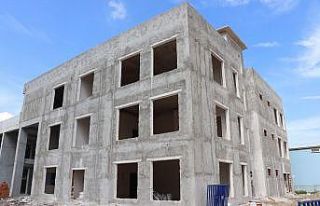 Modern itfaiye binasında çalışmalar sürüyor