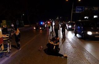 Motosikletli kadın ölümden döndü