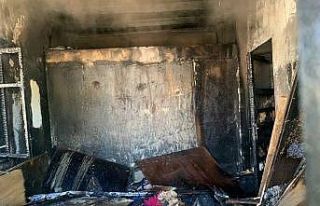 Müstakil evde çıkan yangında mutfak küle döndü