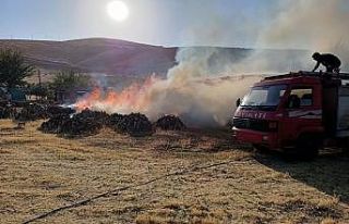 Odun ambarında çıkan yangın söndürüldü