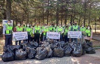 OEDAŞ çalışanlarından orman temizliği