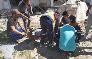 (ÖZEL) Bilecik’te bir inşaatın ikinci katından...
