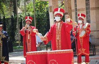 (Özel) Şeyh Edebali Türbesi’ndeki mehter takımı...