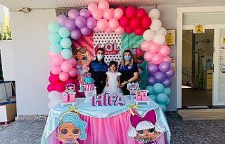 Polisler şehit Ahmet Oruç’un kızının doğum...