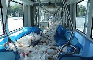 Raylı sisteme kum torbalı test