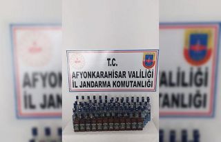 Ruhsatsız tabanca için durduruldu 42 litre bandrolsüz...