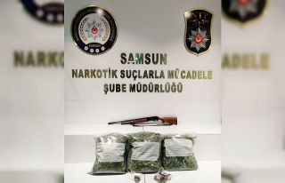 Samsun’da bir kişi 13 kilo 894 gram esrarla yakalandı