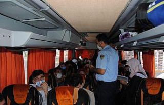 Şanlıurfa otogarında aşı denetimi