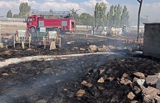 Saray’da mezarlık yangını