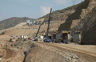 Sarıçay Barajında çalışmalar aralıksız devam...