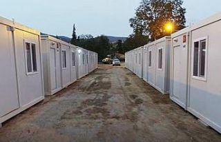 Sel bölgesindeki kurulan konteyner evlere enerji