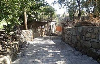 Şenoba Belediyesinden belde içine istinat duvarlarının...