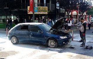 Seyir halindeyken alev aldı