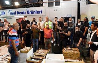 Sezonun ilk balık mezatı yapıldı, bir kasa barbun...