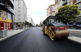 Sıhke Caddesi’nde asfalt çalışması