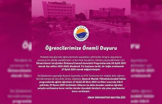 Sinop Üniversitesi’nde yüz yüze eğitim ertelendi