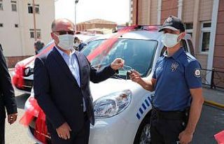 Sivas Belediyesinden polise araç desteği