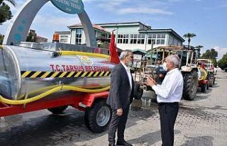 Tarsus Belediyesi orman yangınlarını söndürme...