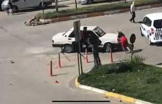 Tartıştığı kadının üzerine otomobilini sürdü