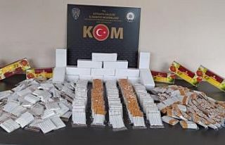 Tavşanlı’da 8 bin adet dolu makaron ile nargile...