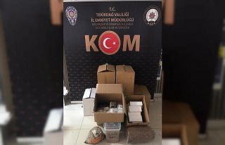 Tekirdağ’da kaçak tütün ve makaron operasyonu