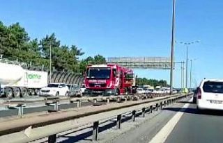 TEM’de seyir halindeki motosiklet alev topuna döndü