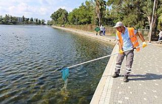 Titreyengöl’de temizlik çalışması