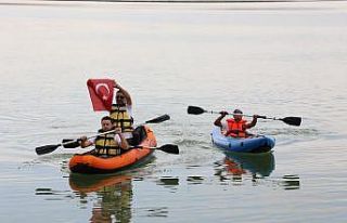 Tödürge Gölü’nde kano heyecanı