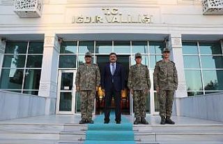 Tuğgeneral Özbakır Vali Sarıibrahimi ziyaret etti