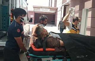 Üzerine mermer parçası düşen işçi ağır yaralandı