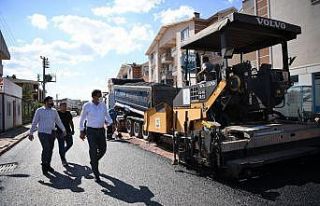 Uzunçiftlik’te 1200 ton asfalt serimi yapıldı