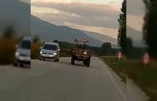 Yalpalayan traktörün sürücüsü alkollü çıktı