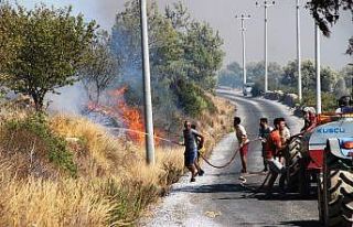 Yangın geniş bir alana yayıldı, vatandaşlar da...