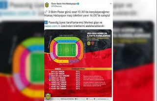 Yeni Malatyaspor - Hatayspor maçının biletleri...
