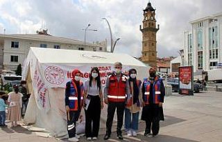 Yozgat’ta esnaf iş yerinde aşılandı