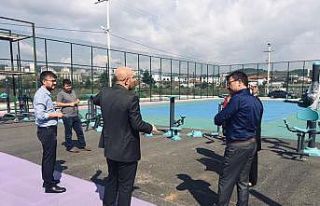 Yurtlara özel spor alanları oluşturuldu