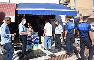 Zabıta ekiplerinden kaldırım işgali denetimi