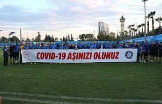 Adana Demirsporlu futbolcular korona virüs aşılamalarına...