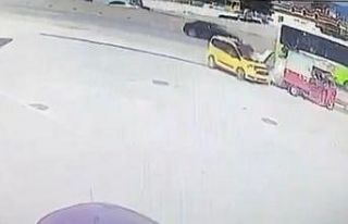 Akaryakıt istasyonundaki feci kaza kamerada