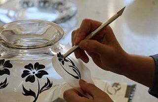 Altın yaldızlı cam ürünlere yoğun rağbet