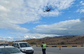 Ankara İl Jandarma ekiplerinden havadan trafik denetimi
