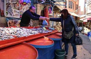 Balıkların padişahı çinekop ucuzlayınca kapışıldı