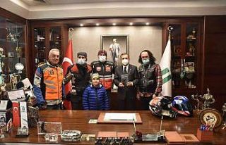 Başkan Ataç motosikletçiler ile buluştu