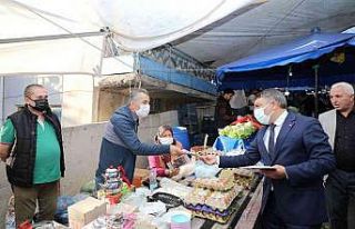 Başkan Şayir, pazarcı esnafını ziyaret etti