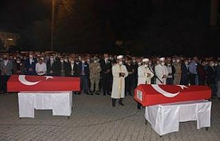 Bingöl’de terör saldırısında şehit olan işçiler...