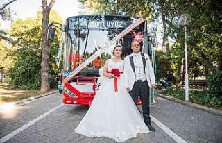 Böyle olur kadın yolcu otobüs şoförünün gelin...