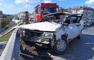 Büyükçekmece’de korkutan kaza: 1 yaralı