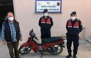 Çalınan motosikleti Jandarma buldu